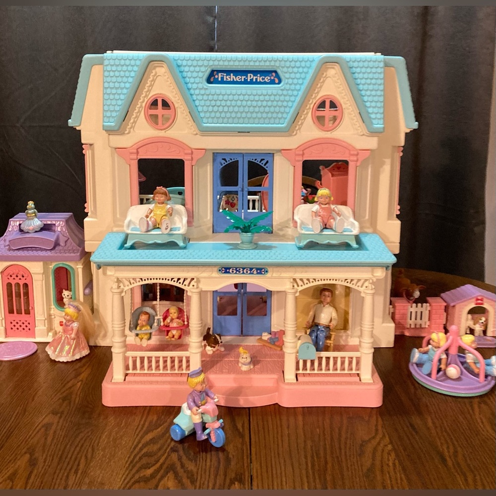 1993 Fisher Price Dream RARE vintage Dollhouse HUGE LOT